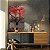 Quadro Decorativo Canvas Paisagem Árvore Grande com Folhas Vermelhas Vertical - Imagem 4