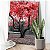 Quadro Decorativo Canvas Paisagem Árvore Grande com Folhas Vermelhas Vertical - Imagem 3