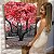 Quadro Decorativo Canvas Paisagem Árvore Grande com Folhas Vermelhas Vertical - Imagem 6
