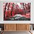 Quadro Decorativo Canvas Paisagem de Floresta com Árvores de Folhas Vermelhas Horizontal - Imagem 2