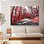 Quadro Decorativo Canvas Paisagem de Floresta com Árvores de Folhas Vermelhas Horizontal - Imagem 3