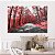 Quadro Decorativo Canvas Paisagem de Floresta com Árvores de Folhas Vermelhas Horizontal - Imagem 5