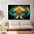 Quadro Decorativo Canvas Paisagem de Árvore da Vida Colorida Abstrata Horizontal - Imagem 2