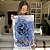 Quadro Decorativo Flutuante Nórdico Elegante Floral com Rosa na cor Azul Vertical - Imagem 5