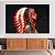 Quadro Decorativo Canvas Índia com Cocar Exuberante em Perfil Horizontal - Imagem 2