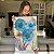 Quadro Decorativo Canvas Floral Flores Azuis Pintura a Óleo Vertical - Imagem 5