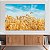 Quadro Decorativo Canvas Paisagem Campo de Trigo com Céu Azul Horizontal - Imagem 3
