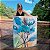 Quadro Decorativo Canvas Floral Flores Azuis Pintura a Óleo Vertical - Imagem 3