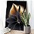 Quadro Decorativo Canvas Folhas Preta e Dourada Asbtrato Vertical - Imagem 4