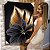 Quadro Decorativo Canvas Folhas Preta e Dourada Asbtrato Vertical - Imagem 6