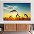 Quadro Decorativo Canvas Paisagem Campo de Trigo ao Pôr do Sol Horizontal - Imagem 4