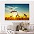 Quadro Decorativo Canvas Paisagem Campo de Trigo ao Pôr do Sol Horizontal - Imagem 5