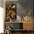 Quadro Decorativo Canvas Flores Abstratas Pretas e Douradas Vertical - Imagem 2