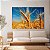 Quadro Decorativo Canvas Paisagem de Campo de Trigo com Palhas em Detalhe e Céu Azul Horizontal - Imagem 5