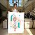 Quadro Decorativo Canvas Composição Abstrata de Formas Geométricas e Flores Vertical - Imagem 4