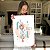Quadro Decorativo Canvas Composição Abstrata de Formas Geométricas e Flores Vertical - Imagem 6
