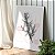 Quadro Decorativo Canvas Composição Abstrata de Formas Geométricas e Folhas Vertical - Imagem 1