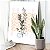 Quadro Decorativo Canvas Composição Abstrata de Formas Geométricas e Folhas Vertical - Imagem 5