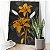 Quadro Decorativo Canvas Flores Abstratas Pretas e Douradas Vertical - Imagem 5