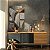 Quadro Decorativo Canvas Abstrato Mosaico Orgânico Preto, Branco e Dourado Vertical - Imagem 4