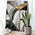 Quadro Decorativo Canvas Abstrato Mosaico Orgânico Preto, Branco e Dourado Vertical - Imagem 3