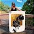 Quadro Decorativo Canvas Flores em Preto com Fundo Gold Vertical - Imagem 2