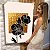 Quadro Decorativo Canvas Flores em Preto com Fundo Gold Vertical - Imagem 6