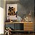 Quadro Decorativo Canvas Flores em Preto com Fundo Gold Vertical - Imagem 5