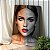 Quadro Decorativo Canvas Beleza Feminina Rosto Colorido e Preto e Branco Vertical - Imagem 2