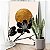 Quadro Decorativo Canvas Flores em Preto com Fundo Gold Vertical - Imagem 4