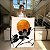 Quadro Decorativo Canvas Flores em Preto com Fundo Gold Vertical - Imagem 7