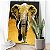 Quadro Decorativo Canvas Pintura de Elefante Animal Abstrato Vertical - Imagem 3