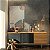Quadro Decorativo Canvas Flores em Silhueta de Linhas Finas Gold Com Cores Azul e Rose Vertical - Imagem 5