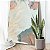 Quadro Decorativo Canvas Flores em Silhueta de Linhas Finas Gold Com Cores Azul e Rose Vertical - Imagem 3