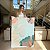 Quadro Decorativo Canvas Flores em Silhueta de Linhas Finas Gold Com Cores Azul e Rose Vertical - Imagem 4