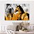 Quadro Decorativo Canvas Animal Composição Abstrata de Dupla de Cavalos Horizontal - Imagem 4