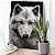 Quadro Decorativo Canvas Animal Selvagem Lobo Branco Vertical - Imagem 5