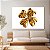 Quadro Decorativo Canvas Representação Abstrata de Trevo de Quatro Folhas em Ouro Gold Horizontal - Imagem 3