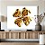 Quadro Decorativo Canvas Representação Abstrata de Trevo de Quatro Folhas em Ouro Gold Horizontal - Imagem 4