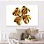 Quadro Decorativo Canvas Representação Abstrata de Trevo de Quatro Folhas em Ouro Gold Horizontal - Imagem 5