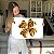 Quadro Decorativo Canvas Representação Abstrata de Trevo de Quatro Folhas em Ouro Gold Horizontal - Imagem 6