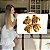 Quadro Decorativo Canvas Representação Abstrata de Trevo de Quatro Folhas em Ouro Gold Horizontal - Imagem 7