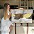 Quadro Decorativo Canvas Pintura de Folhas Coloridas em Detalhes Dourados Gold Horizontal - Imagem 6