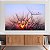Quadro Decorativo Canvas Dentes de Leão com Gotas de Água ao Pôr do Sol Horizontal - Imagem 2