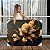 Quadro Decorativo Canvas Composição Abstrata de Flores em Ouro Gold Horizontal - Imagem 1