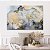 Quadro Decorativo Canvas Composição Abstrata Marmorizado Abstrato Azul e Dourado Horizontal - Imagem 5