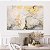 Quadro Decorativo Canvas Composição Abstrata Marmorizado Abstrato Cinza e Dourado Horizontal - Imagem 4