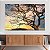 Quadro Decorativo Canvas Paisagem Grande Árvore com Galhos Secos ao Pôr do Sol Horizontal - Imagem 3