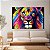 Quadro Decorativo Canvas Leão Colorido Abstrato Horizontal - Imagem 3