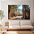 Quadro Decorativo Canvas Paisagem Estrada de Terra Cercada Por Floresta no Outono Horizontal - Imagem 2